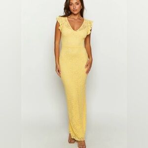 Blake Yellow Lace Dress
